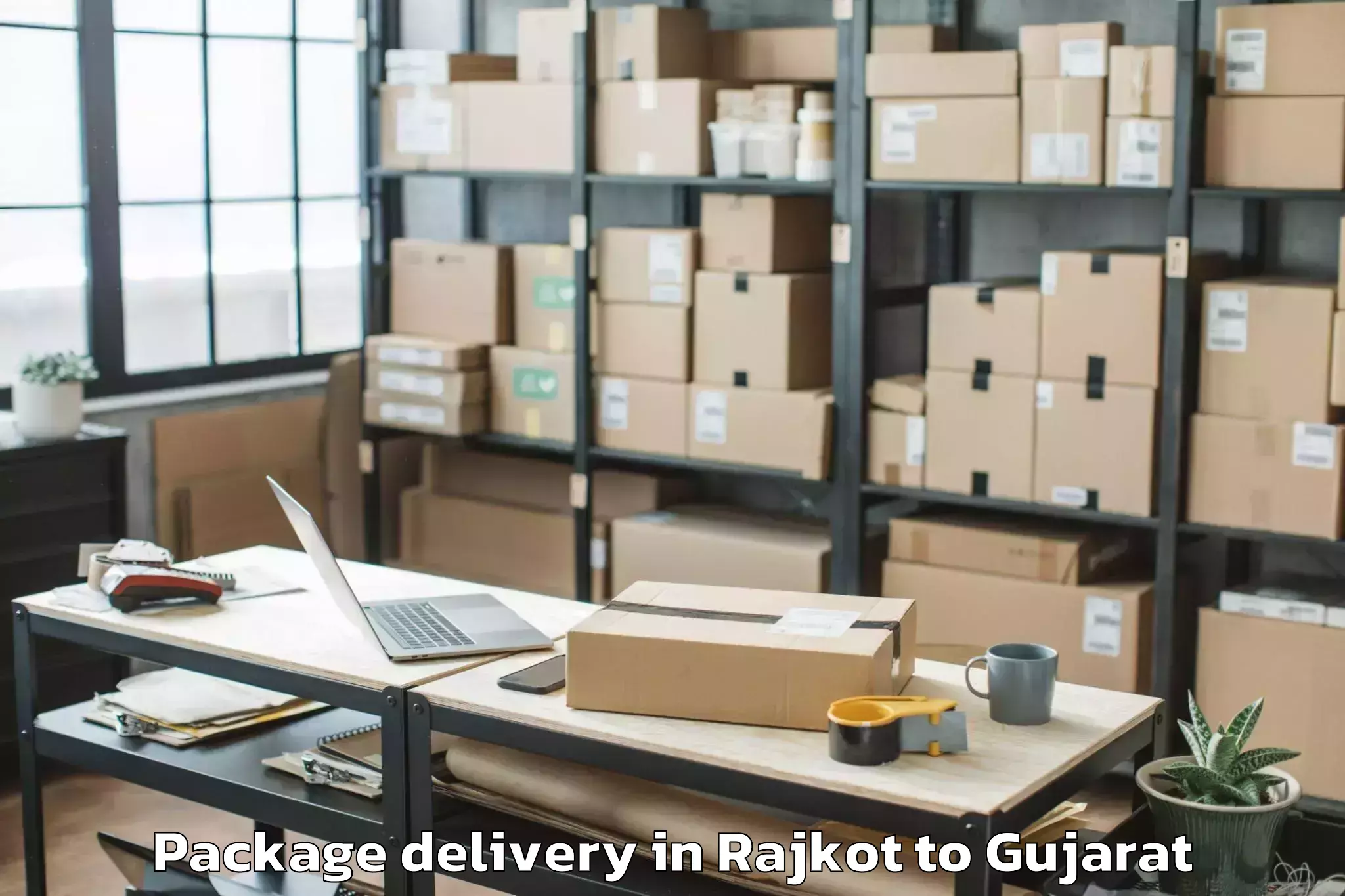 Leading Rajkot to Dhama Package Delivery Provider